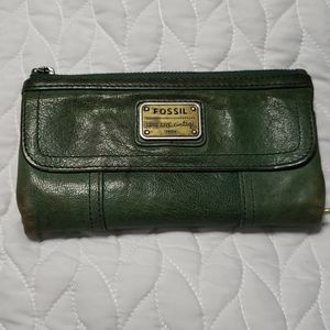 FOSSIL Vintage Green Leather Wallet
